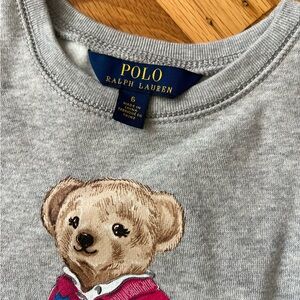 Polo by Ralph Lauren Gray Bear Print Kids Casual Dress